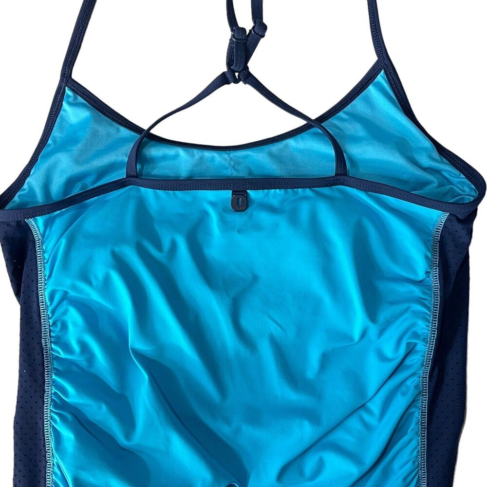 Anne Cole Locker Large Swim Racerback Tankini Top Adjustable Crossback Straps - Picture 5 of 8